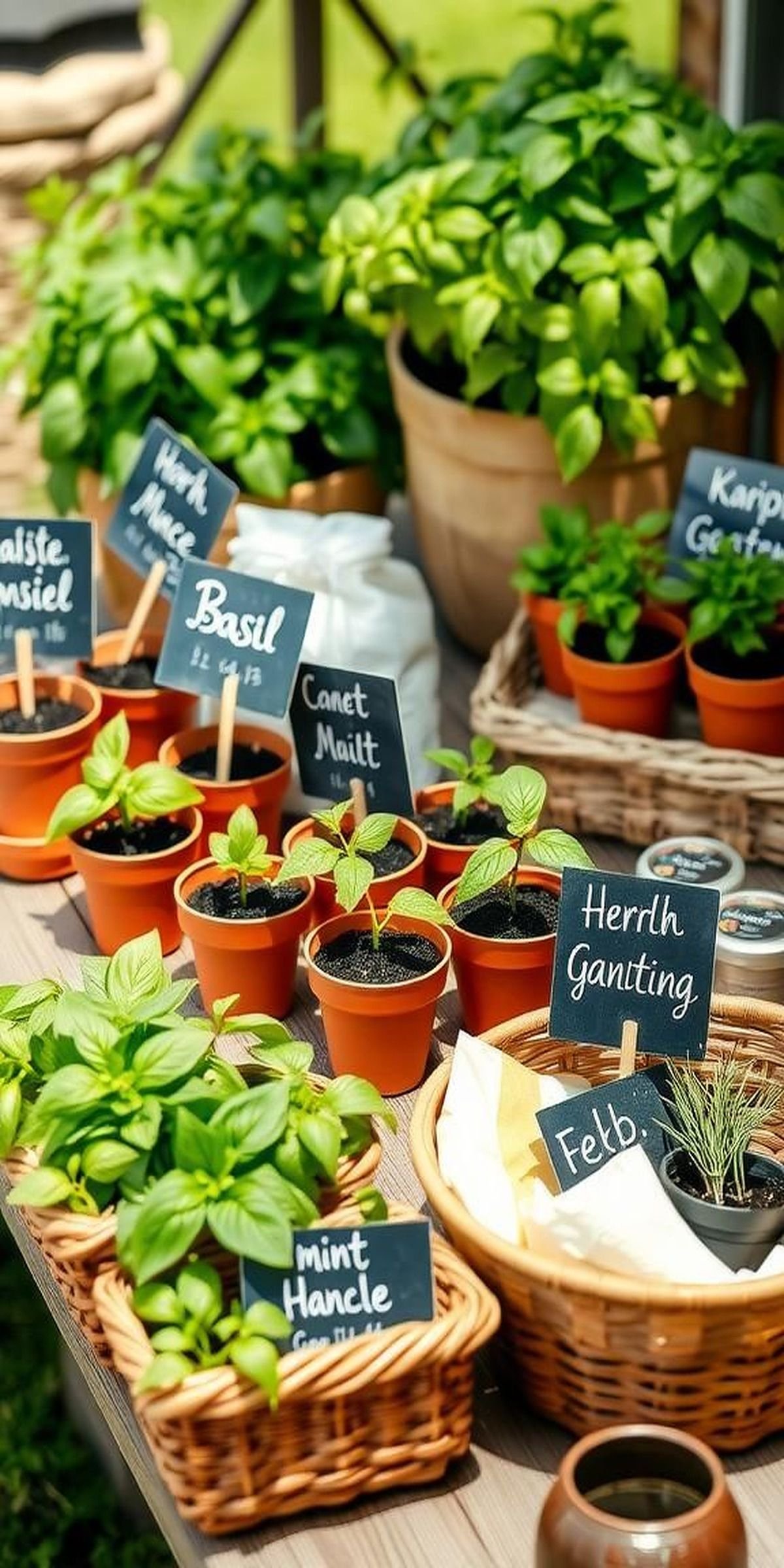 Fresh Herb Garden With DIY Planting Stations