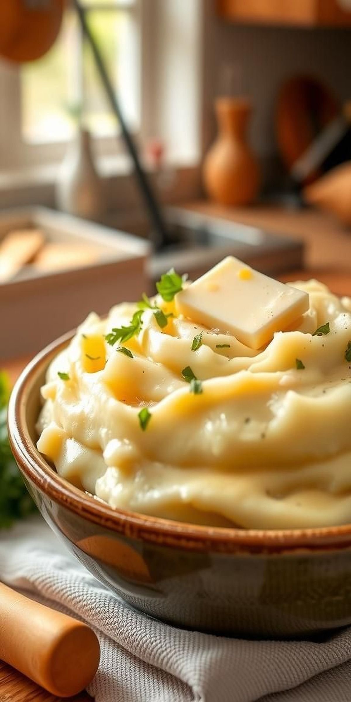 Classic Garlic Mashed Potatoes With Creamy Butter