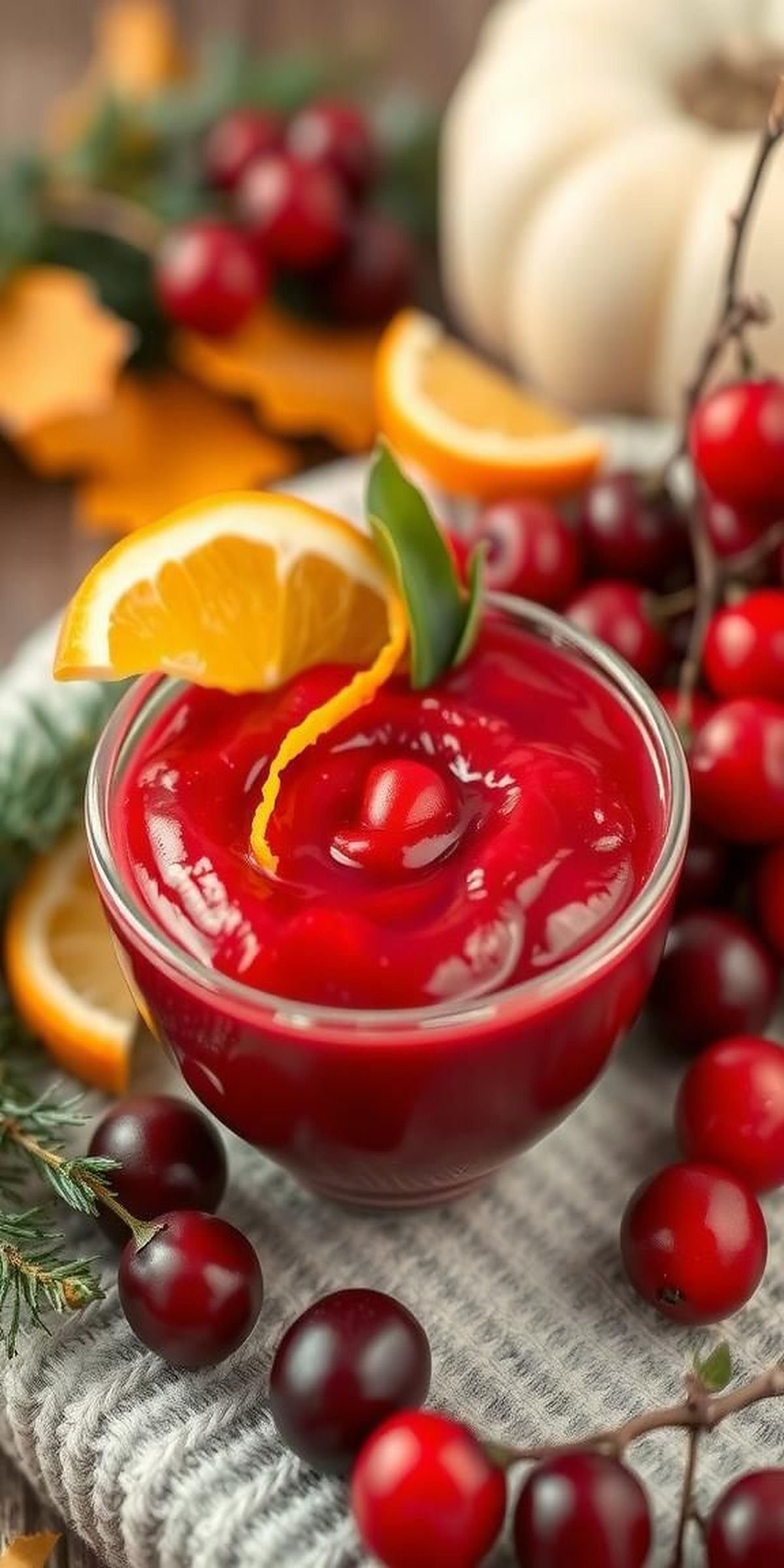 Creamy Cranberry Sauce Sweetened With Orange