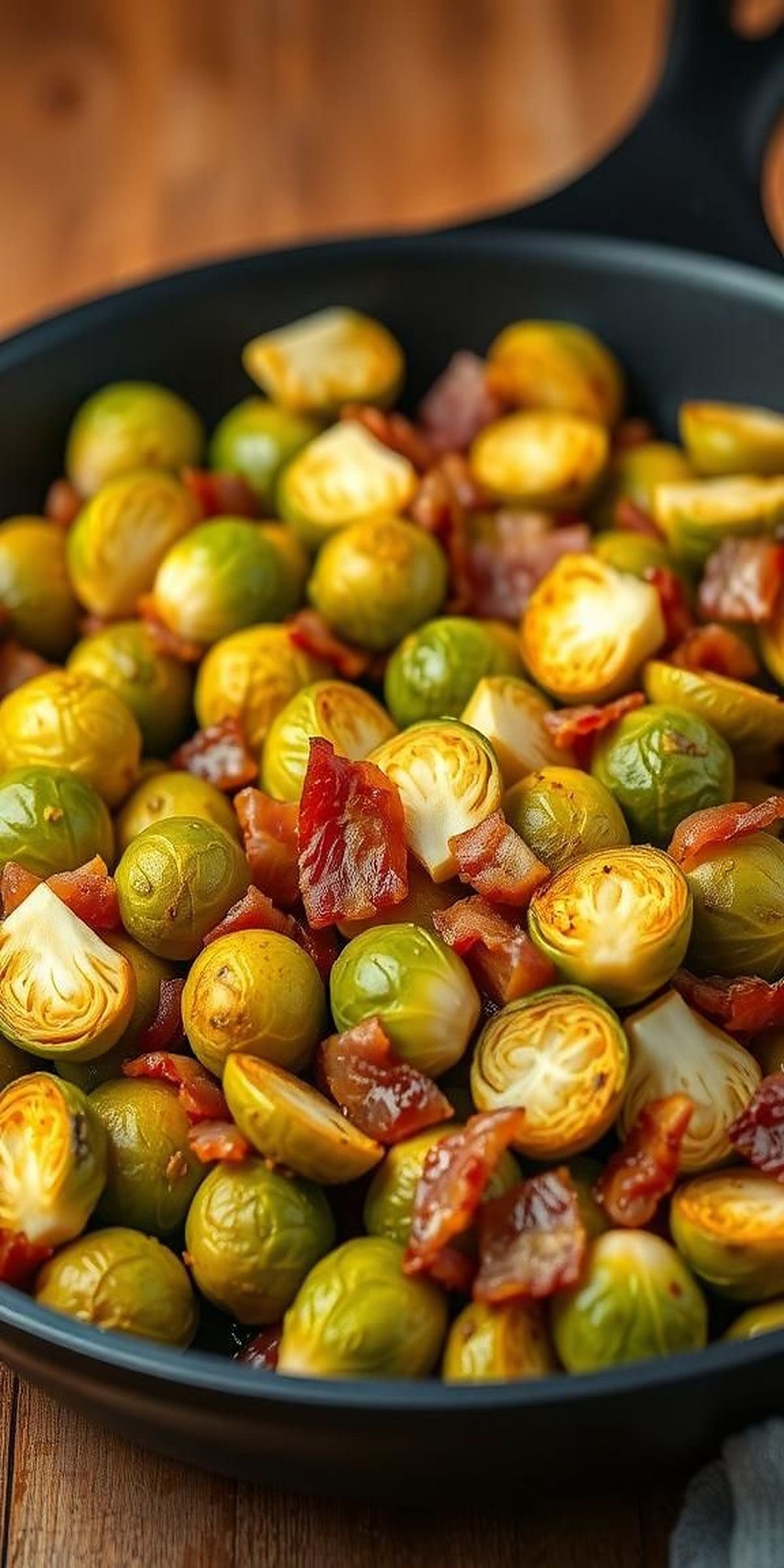 Herb-Roasted Brussels Sprouts With Crispy Bacon