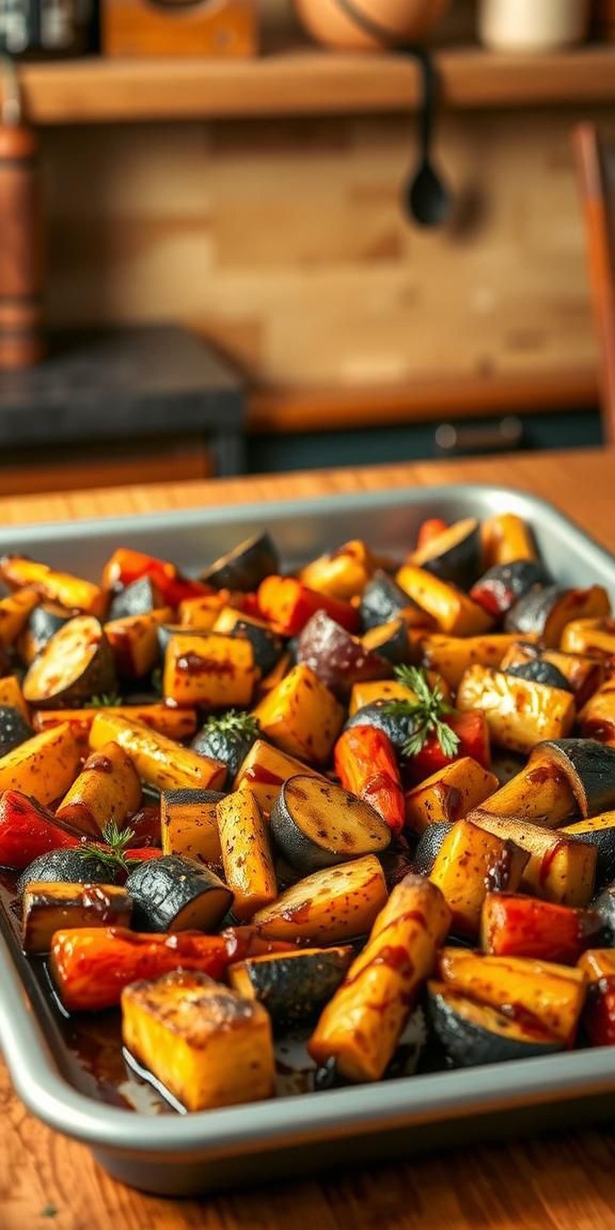 Roasted Root Vegetables With Balsamic Glaze