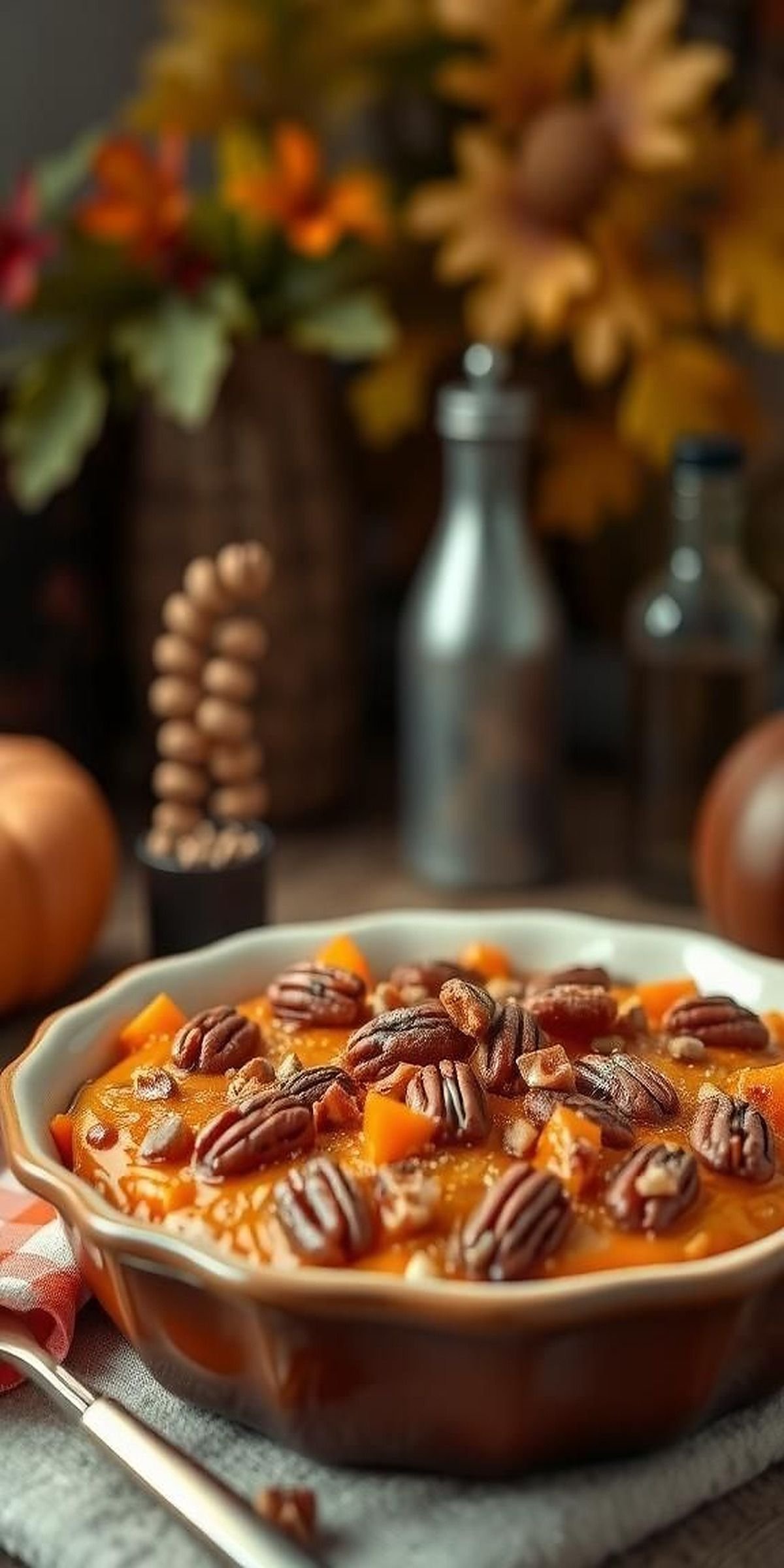 Sweet Potato Casserole With Crunchy Pecan Topping