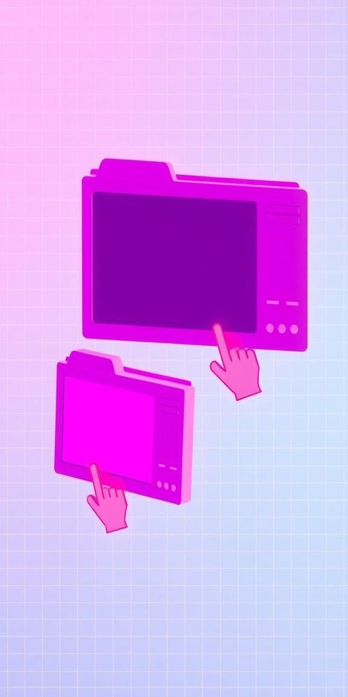 Vaporwave Desktop Windows, Cursors, And Folders Collage