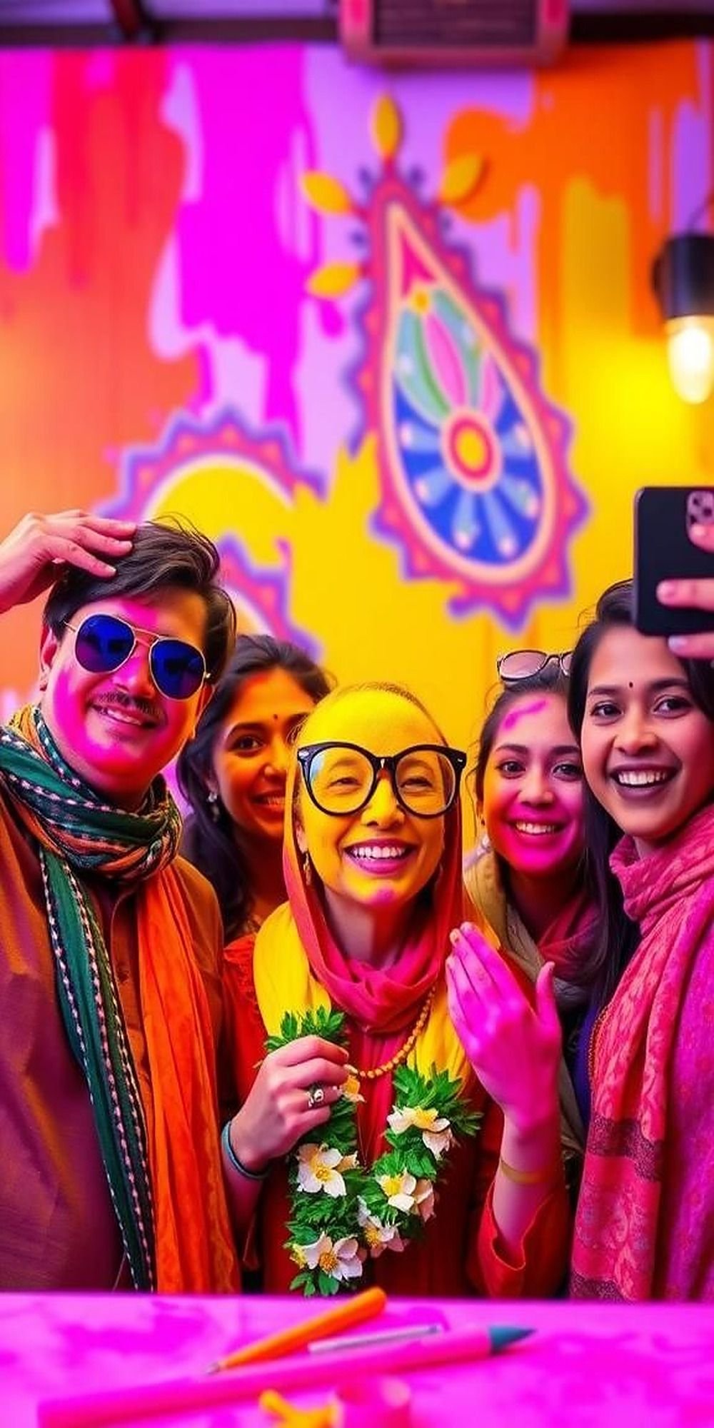 Themed Photo Booth With Colorful Props