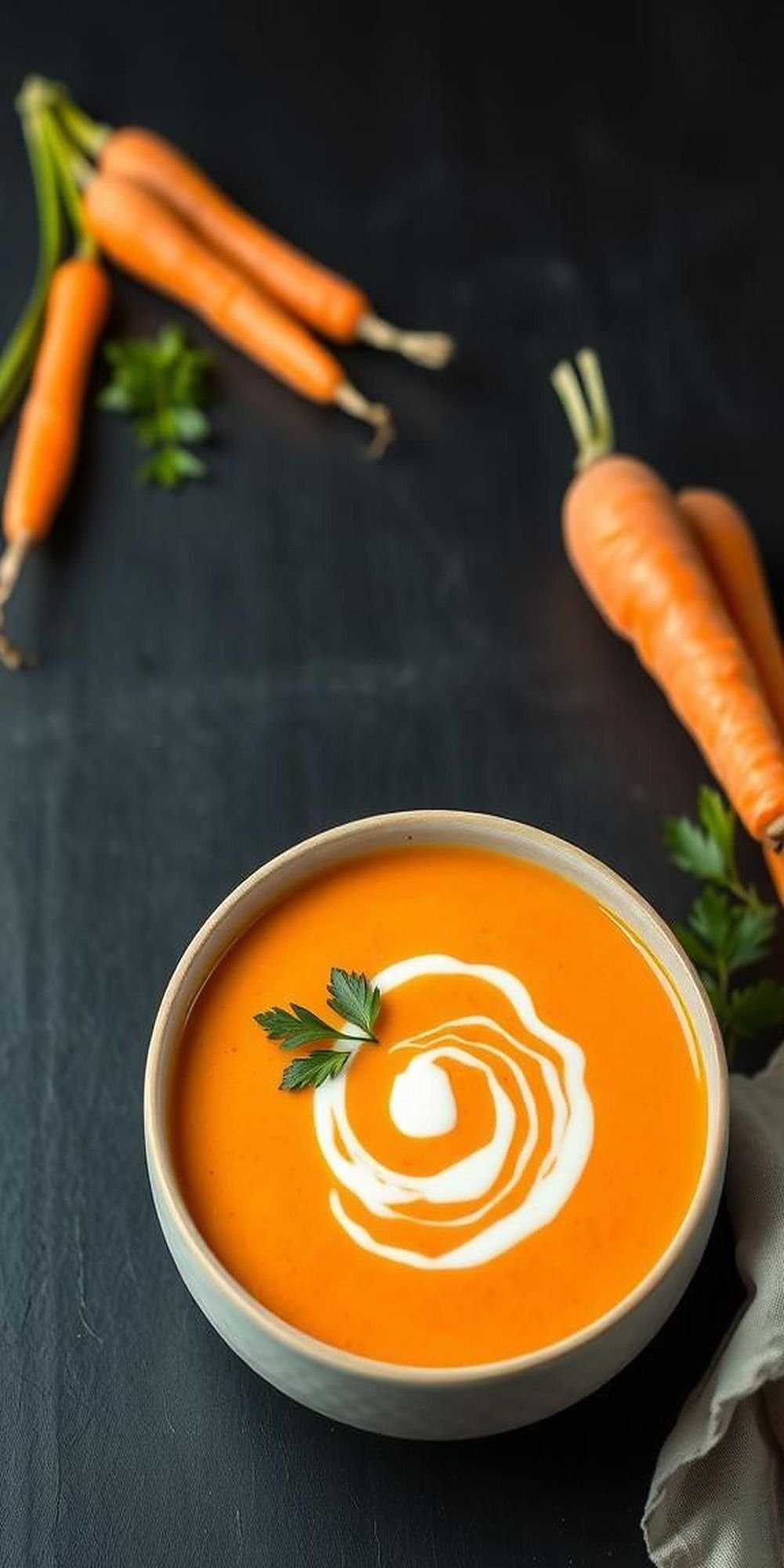 Spiced Carrot and Ginger Soup With Vibrant Color