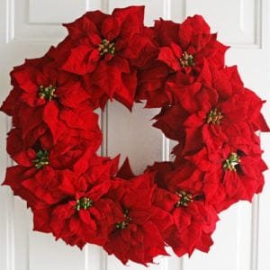 Poinsettia Wreath