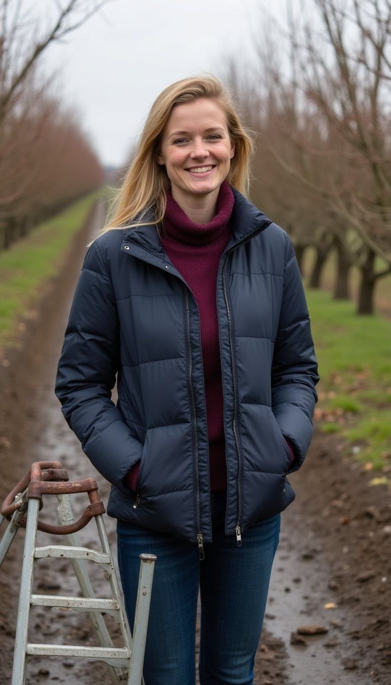 Lightweight Puffer Jacket With Thermal Base Layers