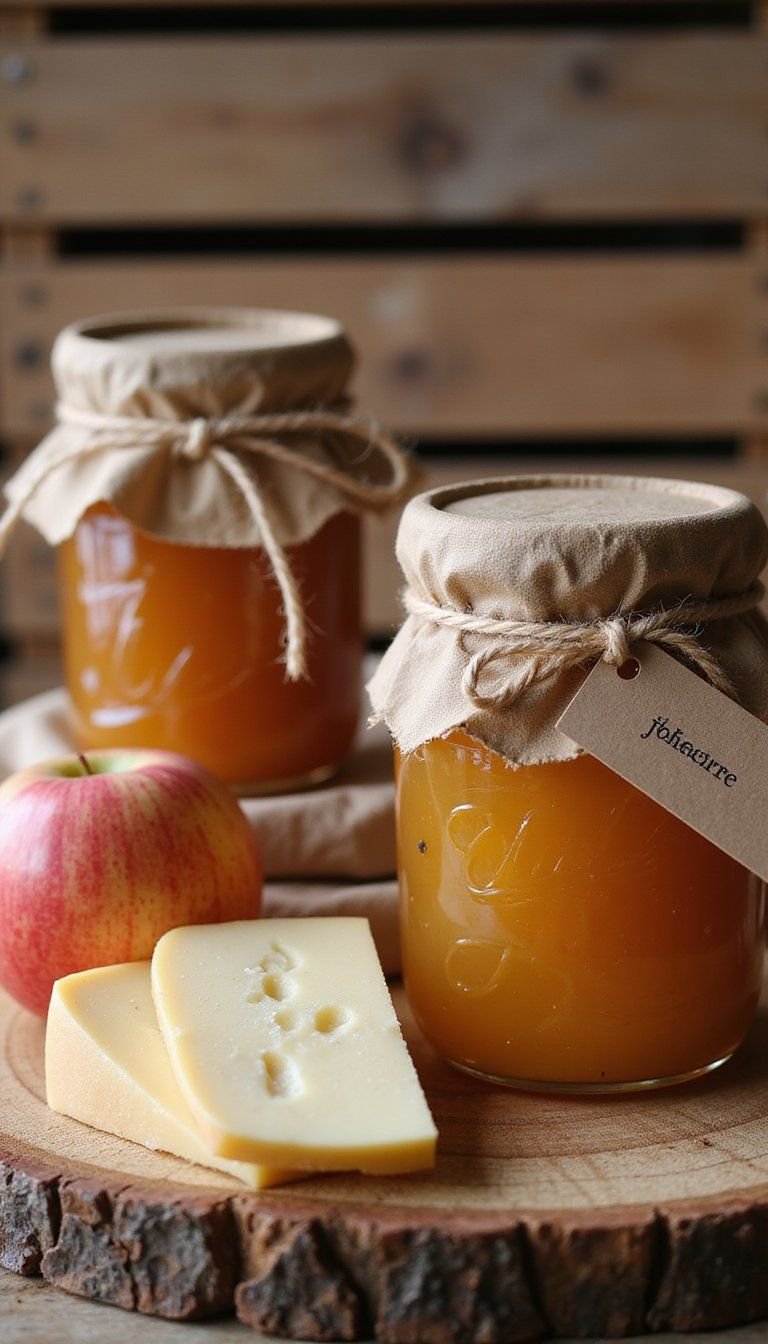 Apple Jam And Cheese Gift Jar Pairing Idea