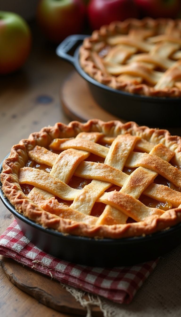 Classic Old-Fashioned Apple Pie With Flaky Crust