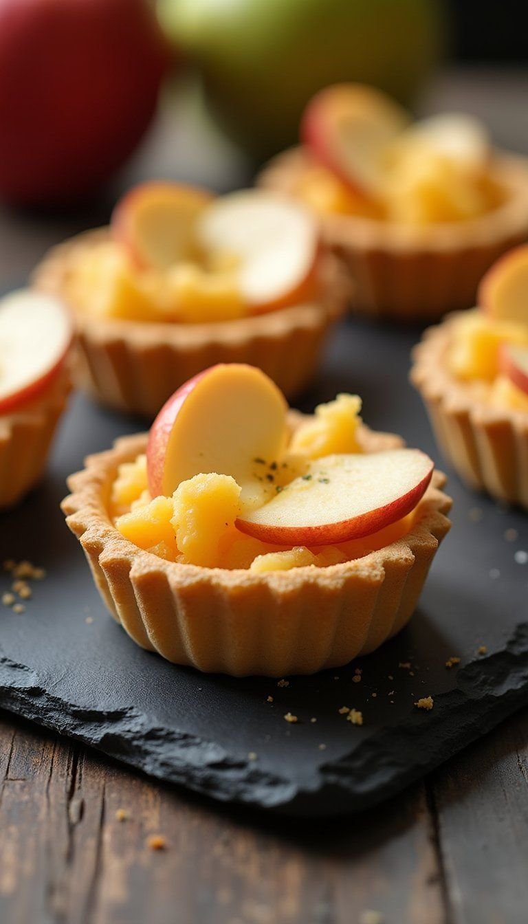 Mini Apple And Cheddar Tartlets For Parties