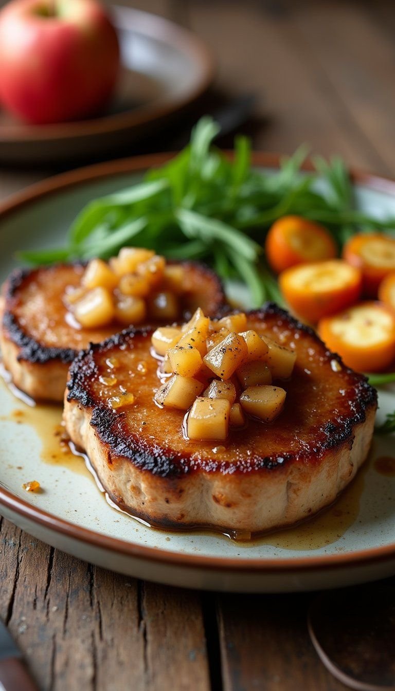 Seared Pork Chops With Chunky Apple Chutney