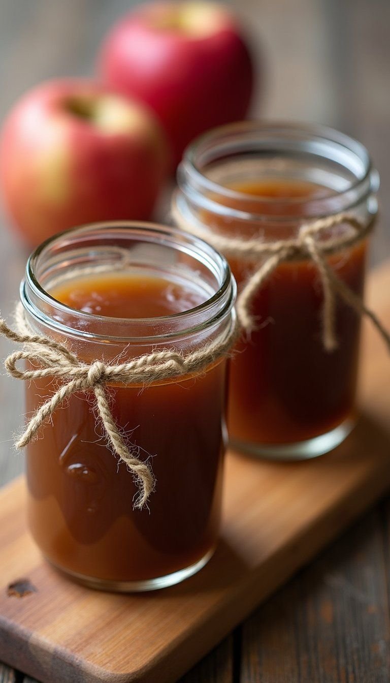 Small-Batch Homemade Apple Butter in Mason Jars