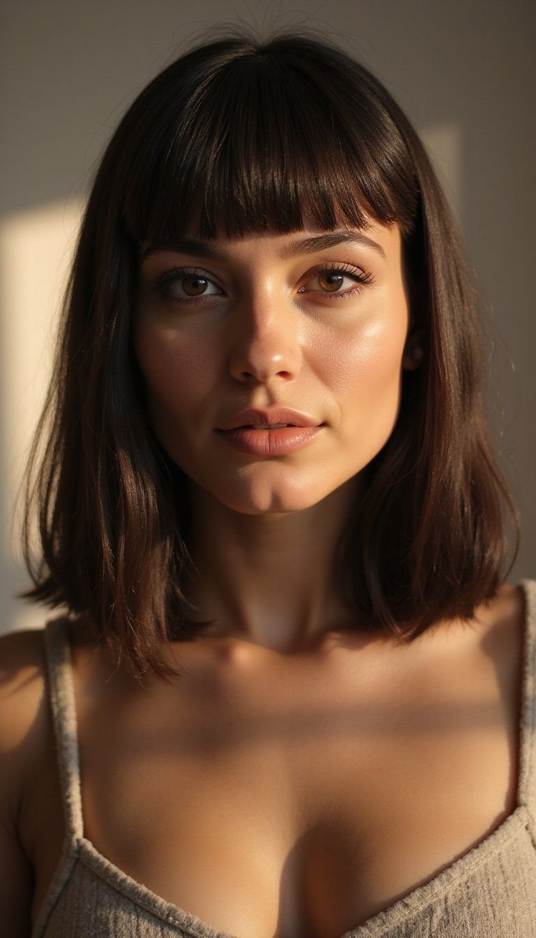 Asymmetrical Blunt Bangs For Modern Edge