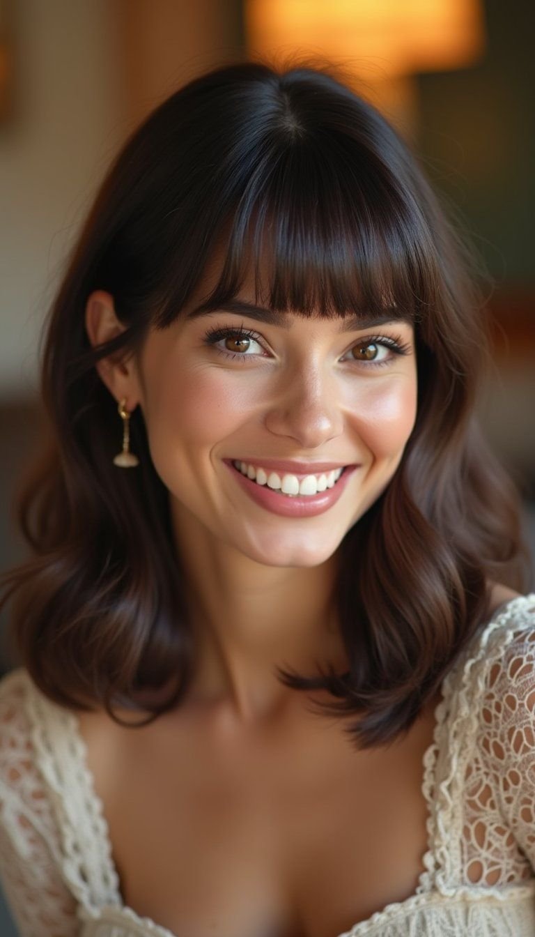 Retro 60s Flicks With Blunt Bangs Twist