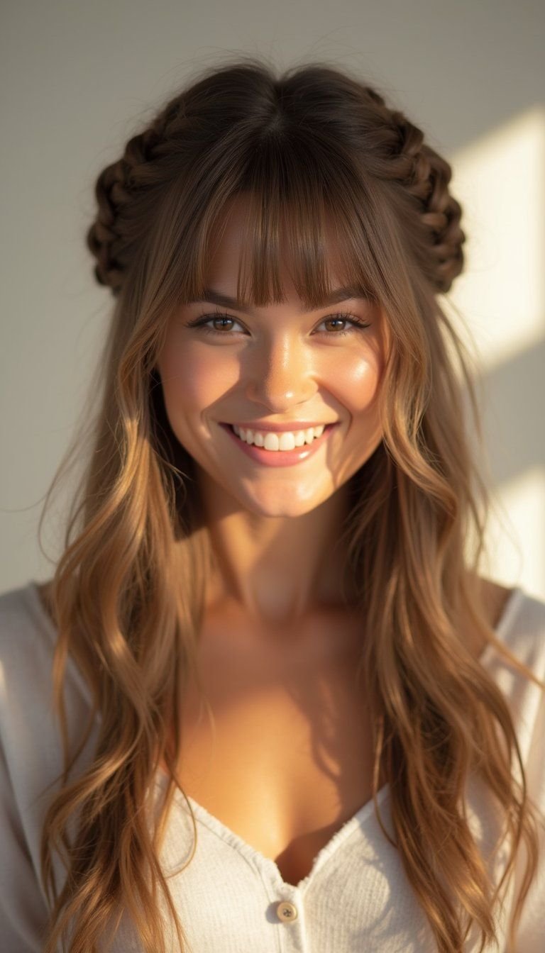 Braided Bang Boxer Braids Framing The Face