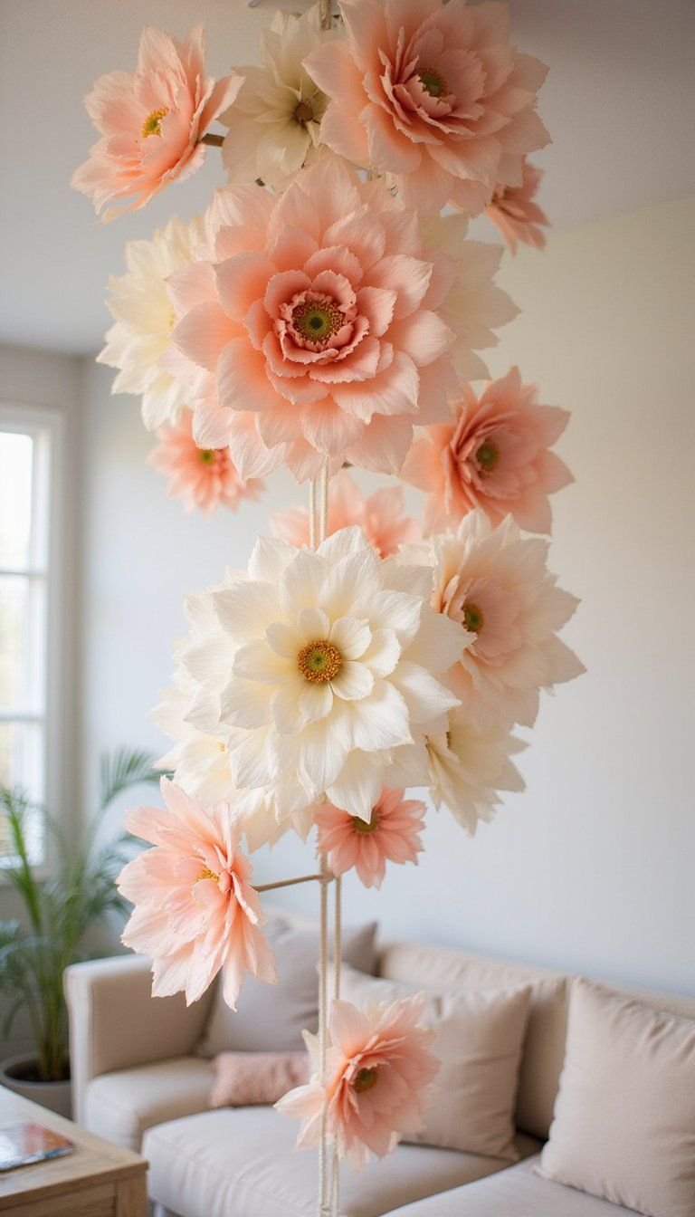 Paper Blossom Mobile For Ceiling Or Canopy