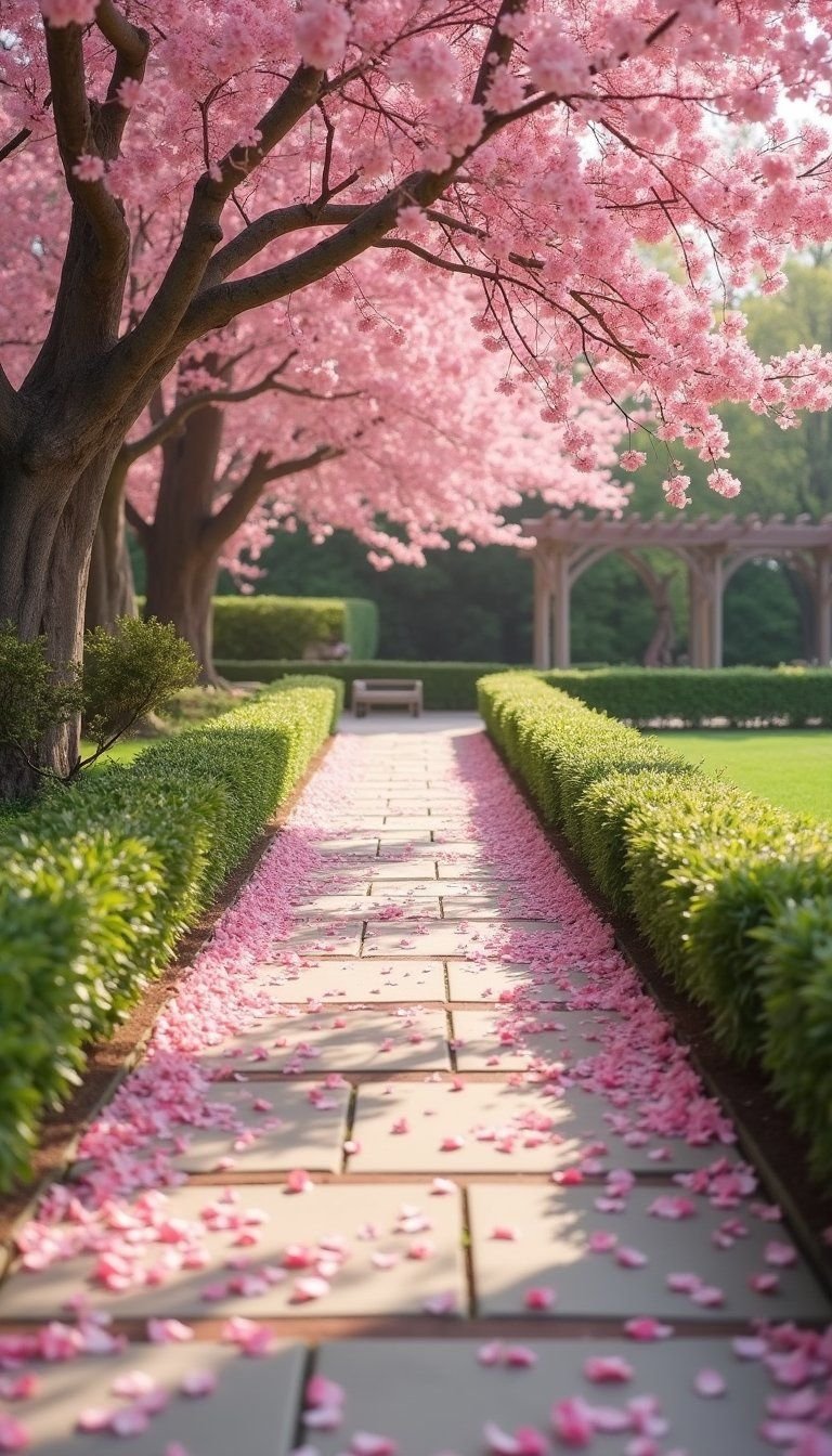 Petal Confetti Path Leading To Celebration