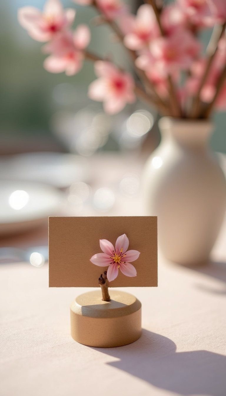 Place Card Holders With Mini Branch Sprigs