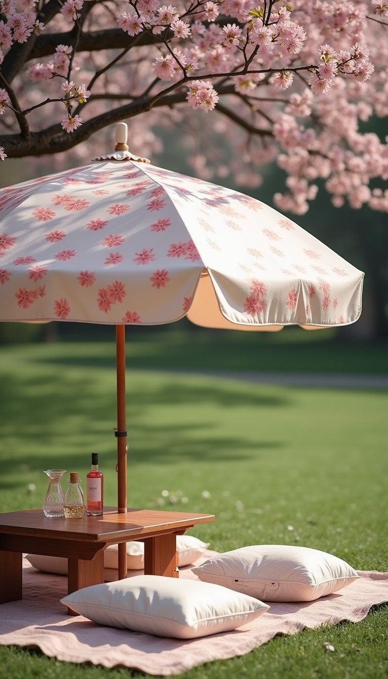 Folding Parasol Shade For Romantic Afternoon Escape
