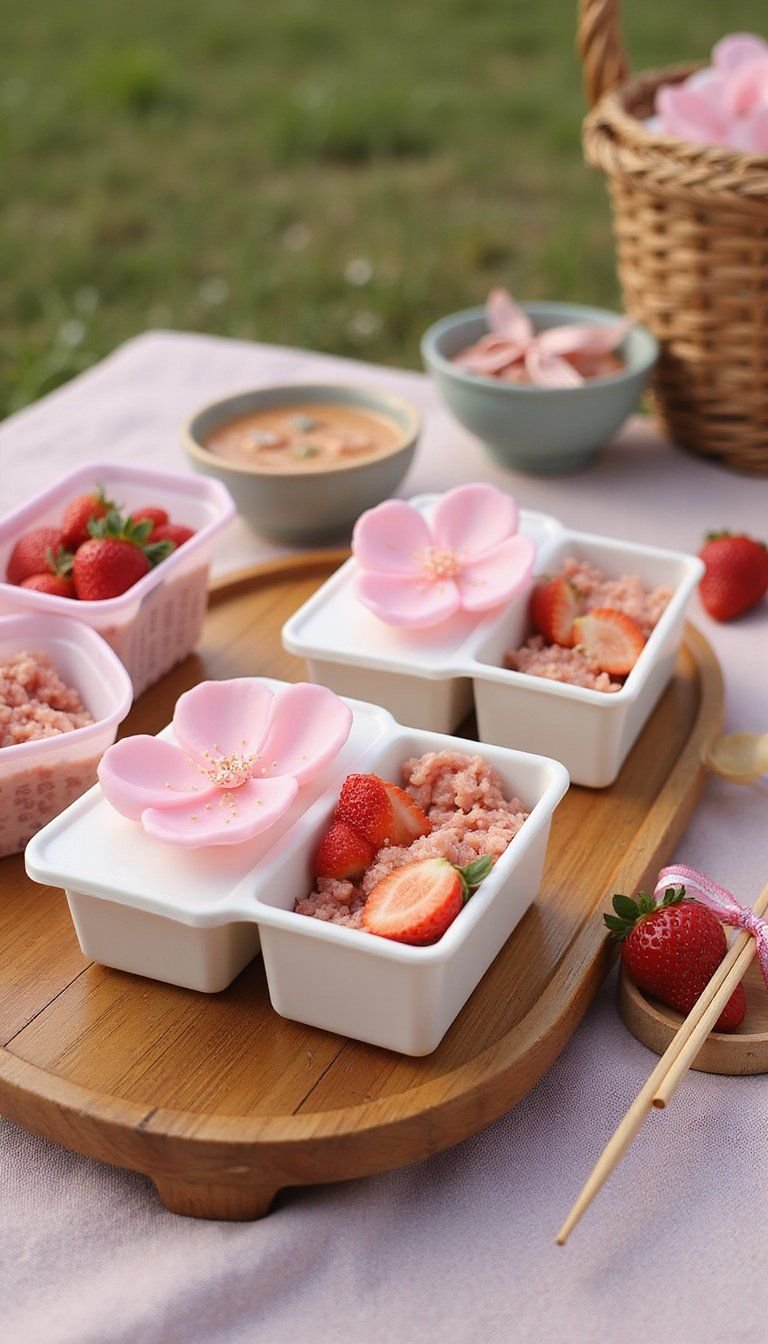 Sakura-Themed Bento Boxes For Sharing Lunches