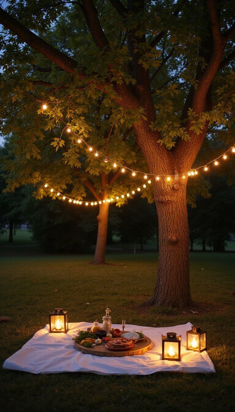 Soft String Lights For Twilight Blossom Evenings