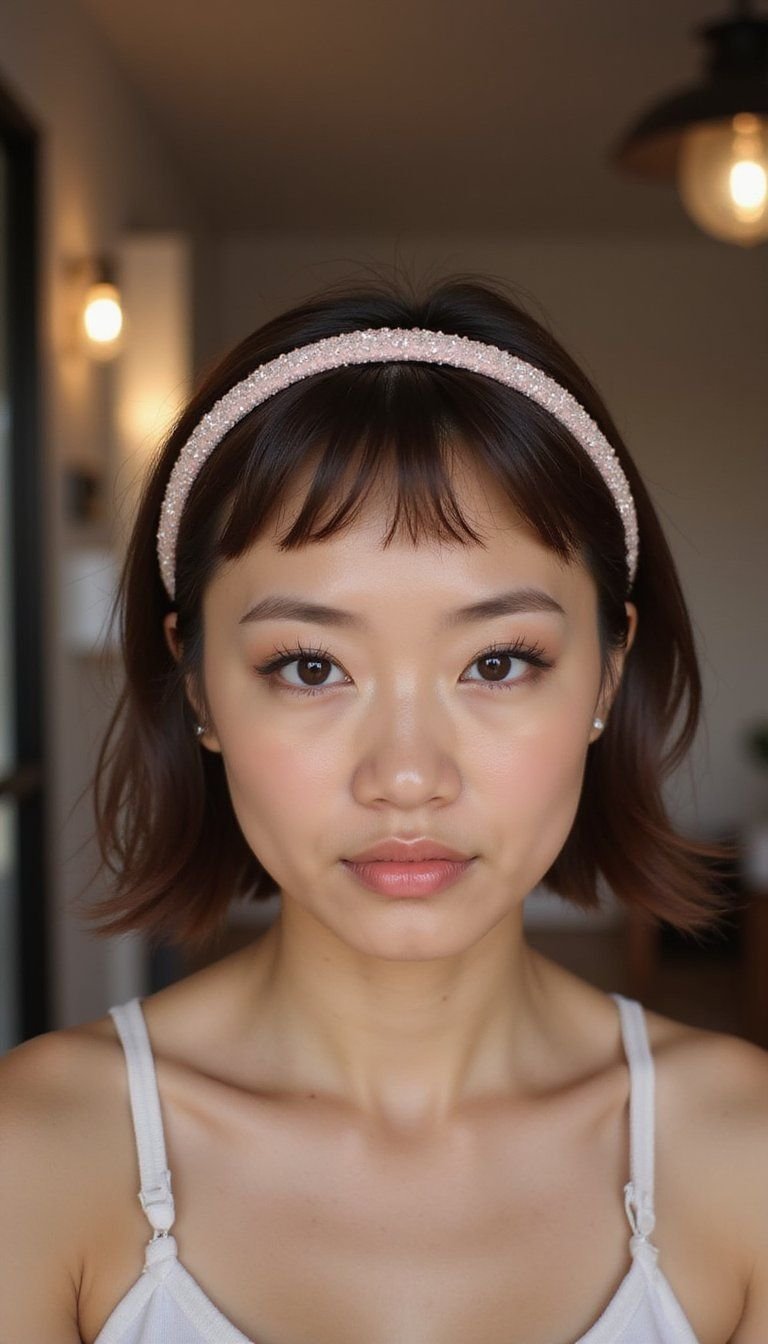 Mini Skinny Headband With Pixie Cut Edge
