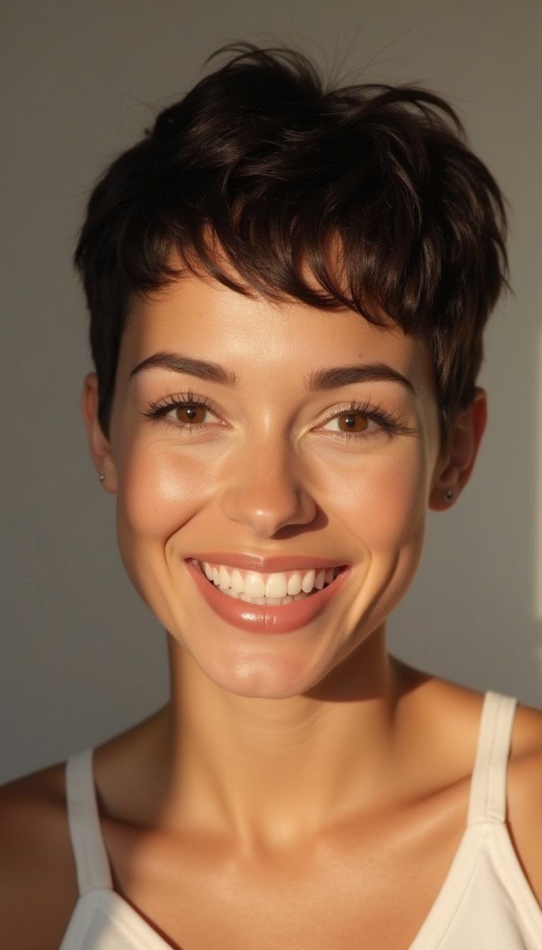 Short Pixie Cut With Soft Tapered Edges