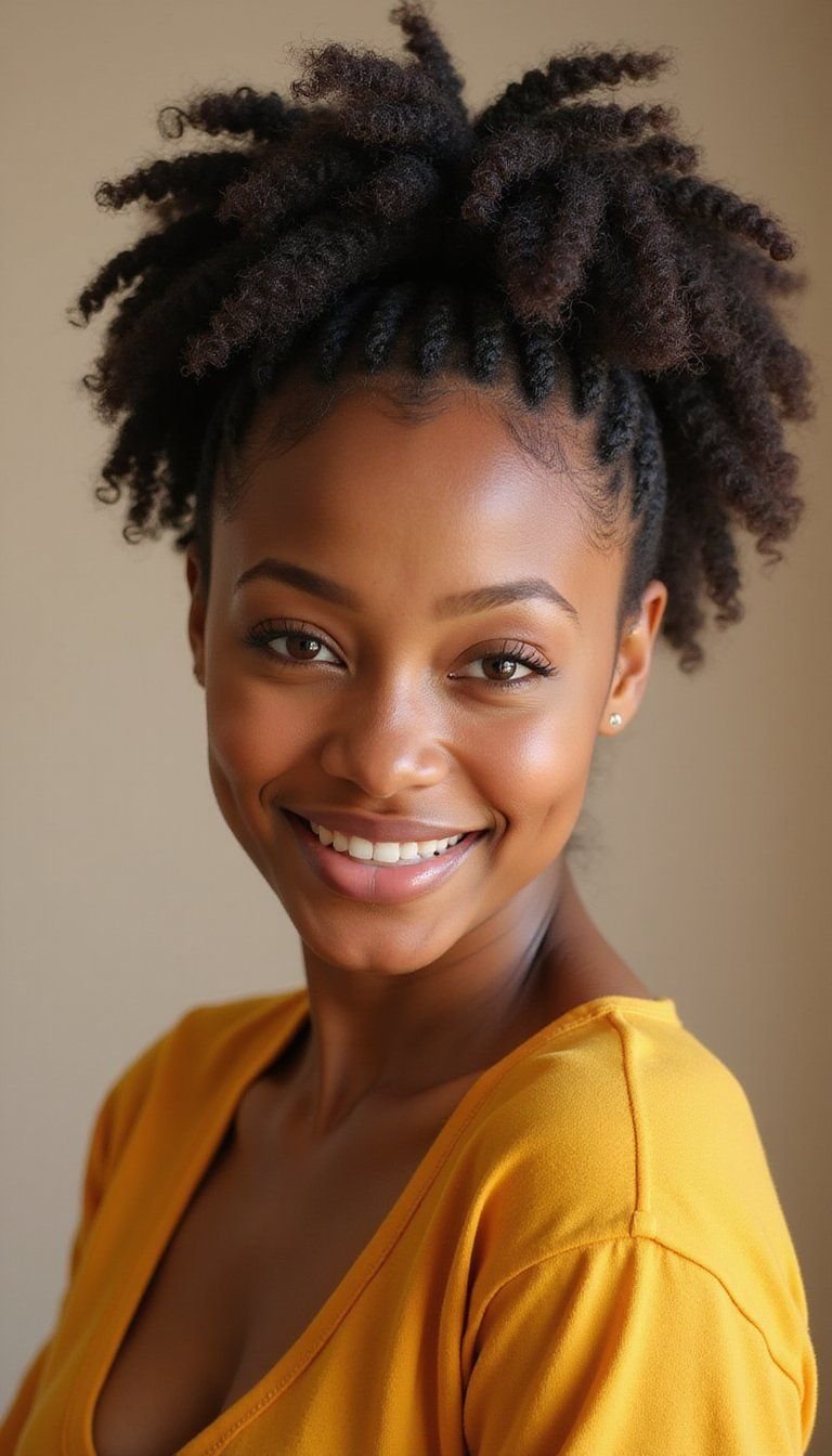 Tiny Bantu Knots For Playful Texture