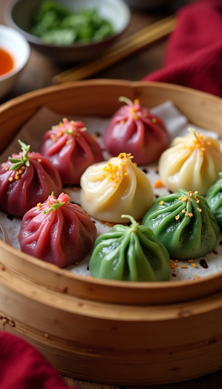 Festive Beet And Spinach Colored Wrappers