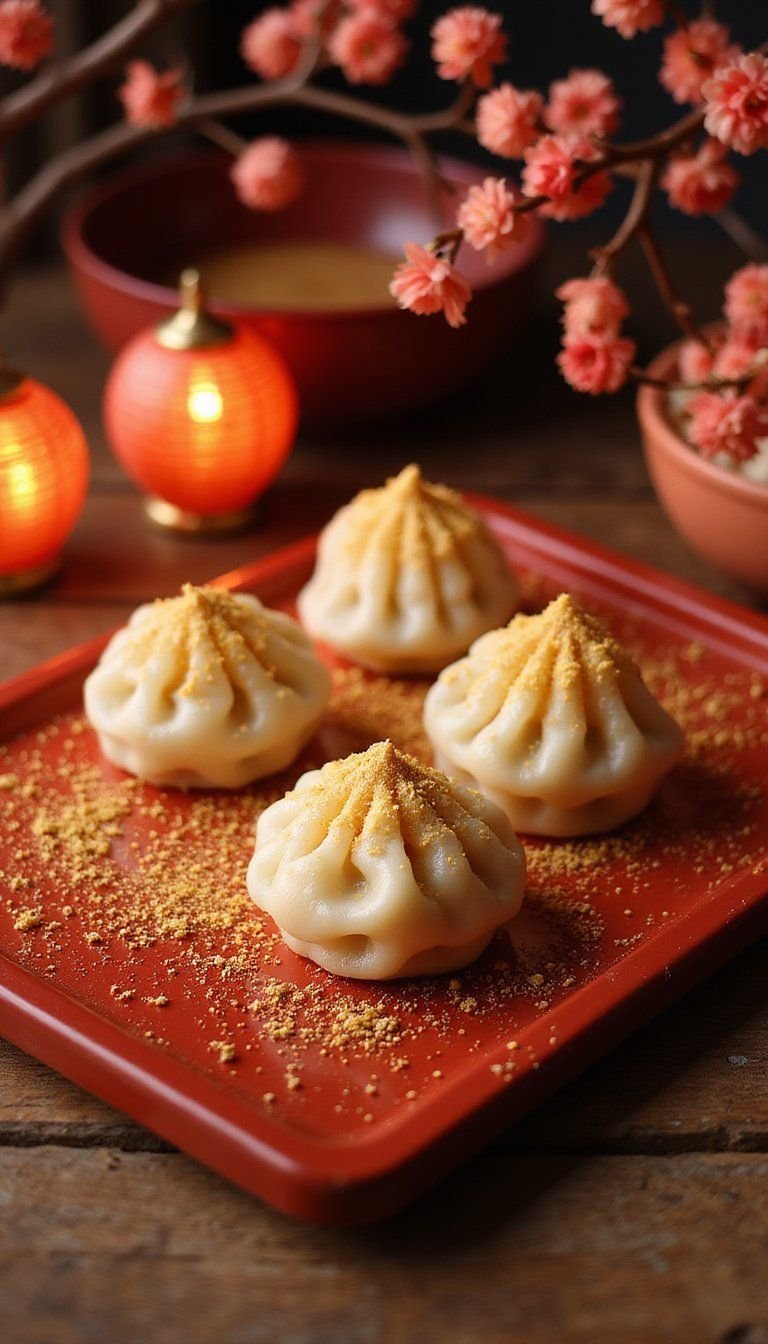 Gold Ingots Shaped Festive Dumplings Centerpiece