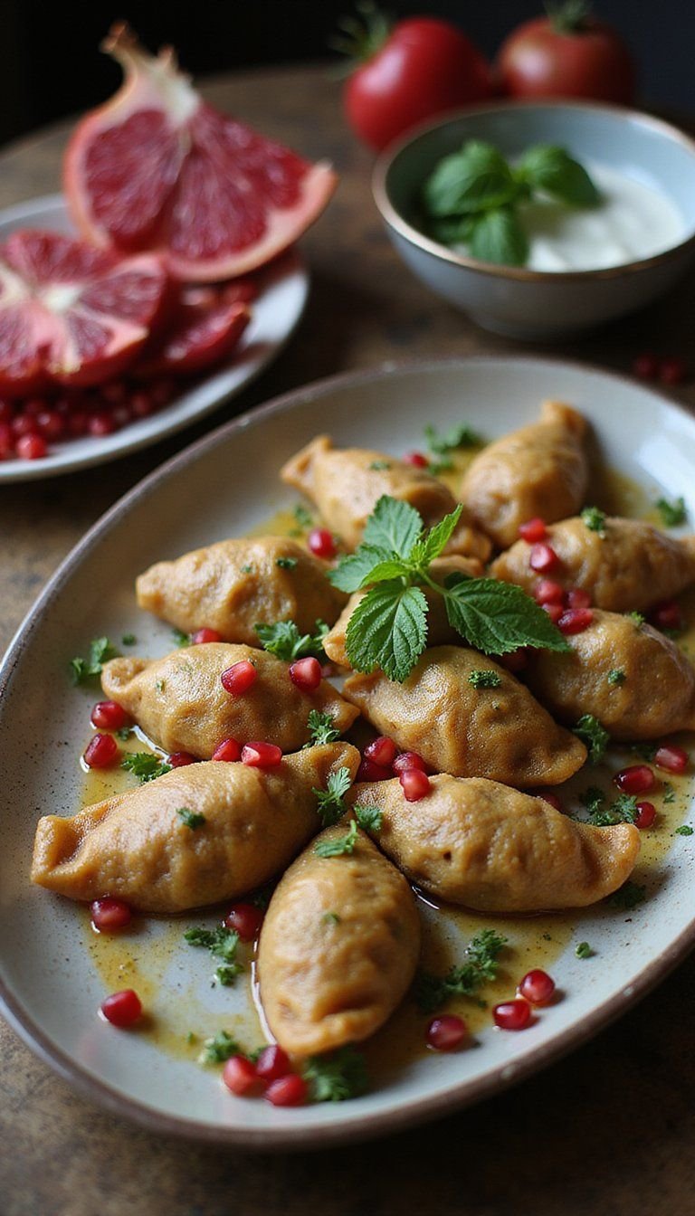 Lucky Lamb And Cumin Dumplings With Mint