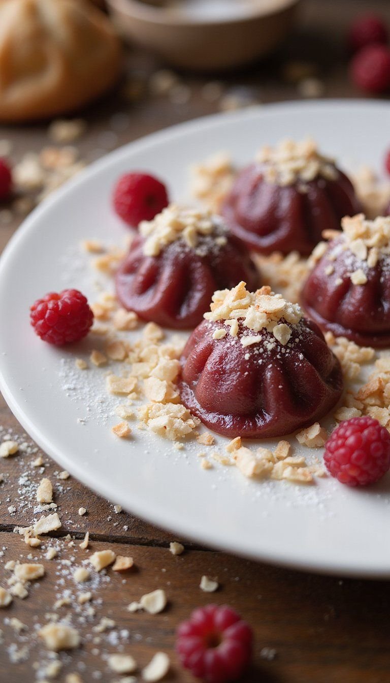 Sweet Red Bean Dessert Dumplings With Coconut