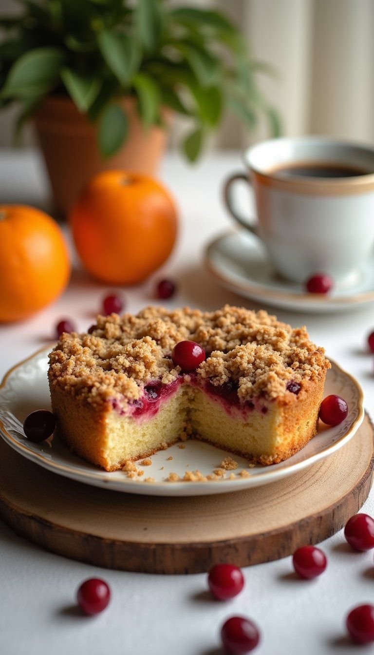 Cranberry Orange Streusel Coffee Cake Casserole