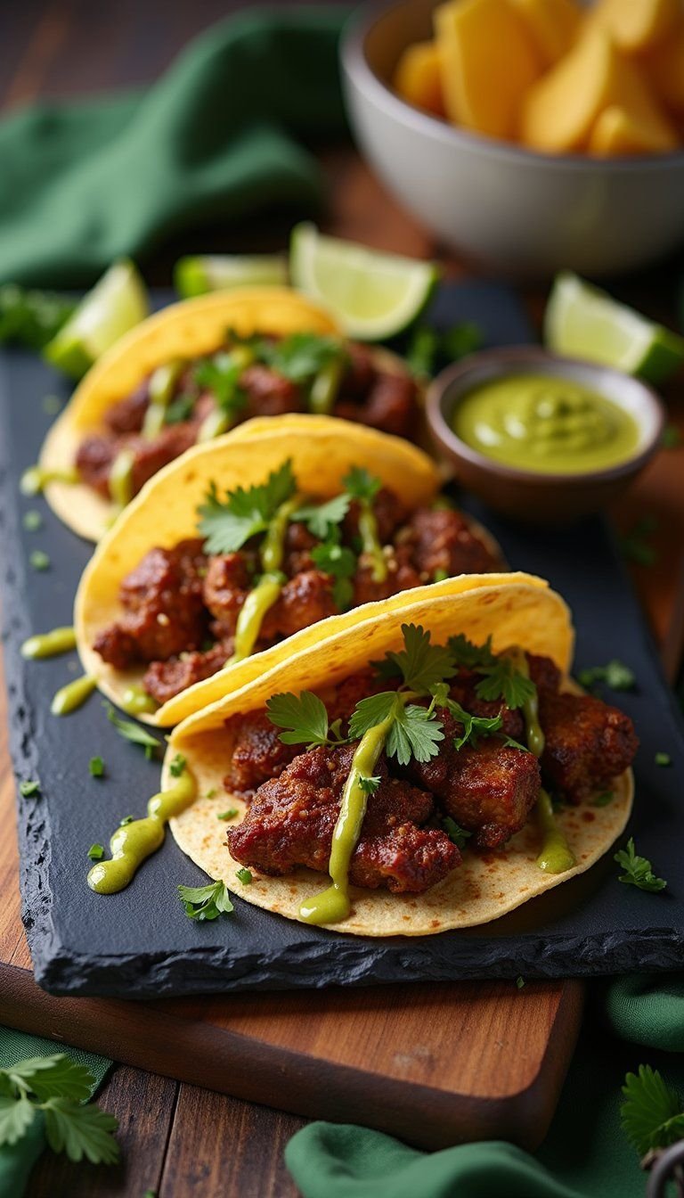 Carne Asada Tacos With Chimichurri Drizzle