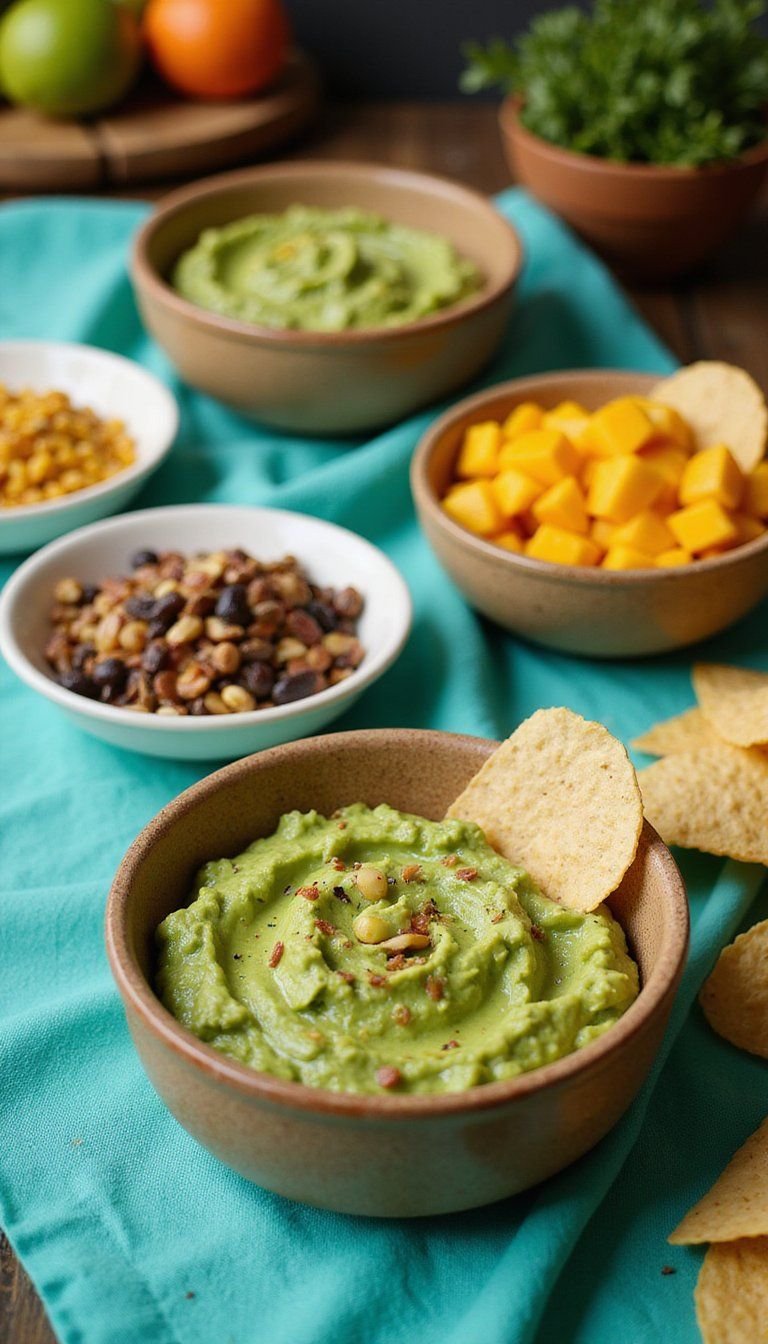 Fresh Guacamole Bar With Crunchy Add-Ins