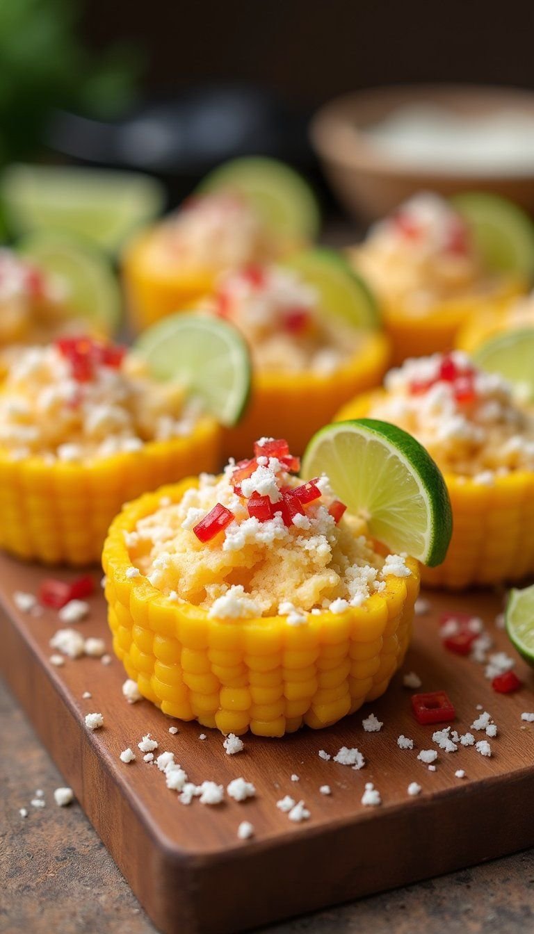 Street Style Elote Cups With Cotija Cheese
