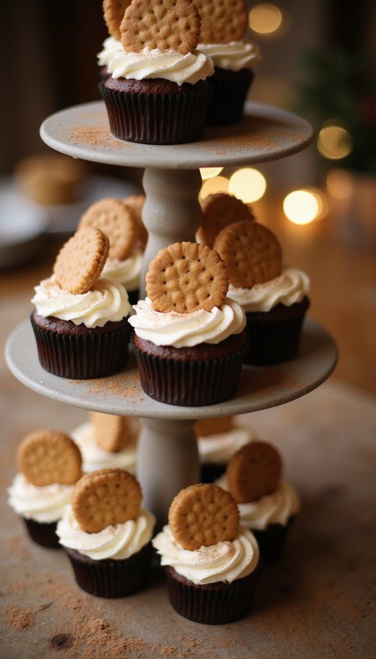 Chocolate Tres Leches Cupcakes With Concha Toppers