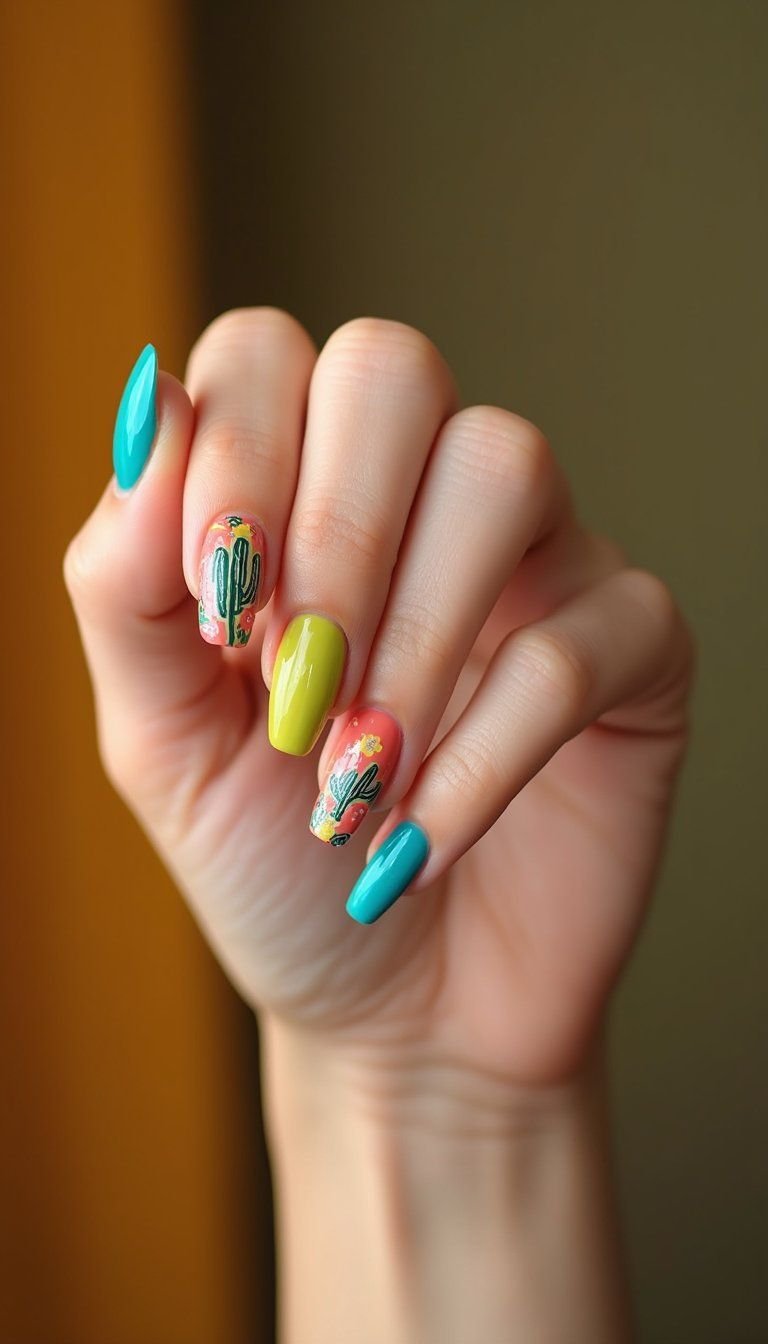 Colorful Nail Art Ideas For Fiesta Nails