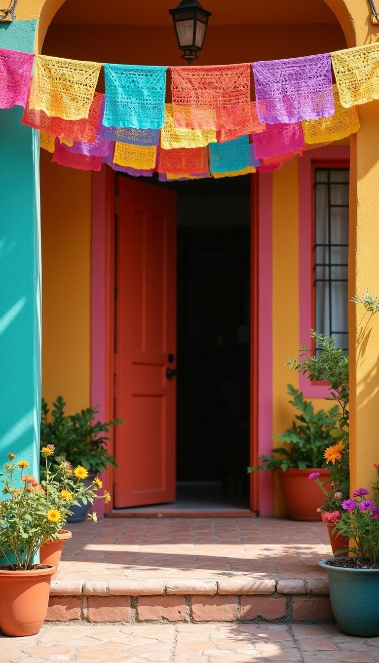 DIY Papel Picado Banners For Doorways