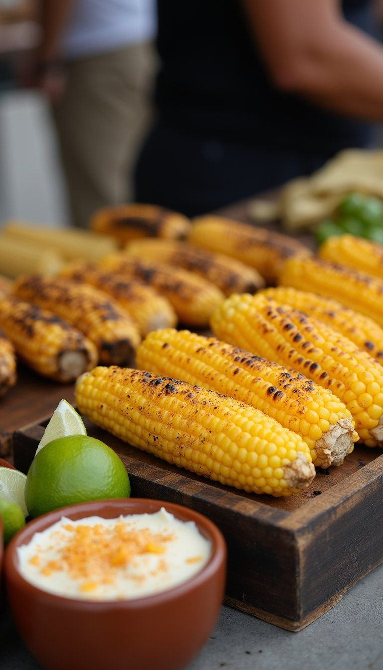 Mexican Street Food Night: Elote Stand Setup