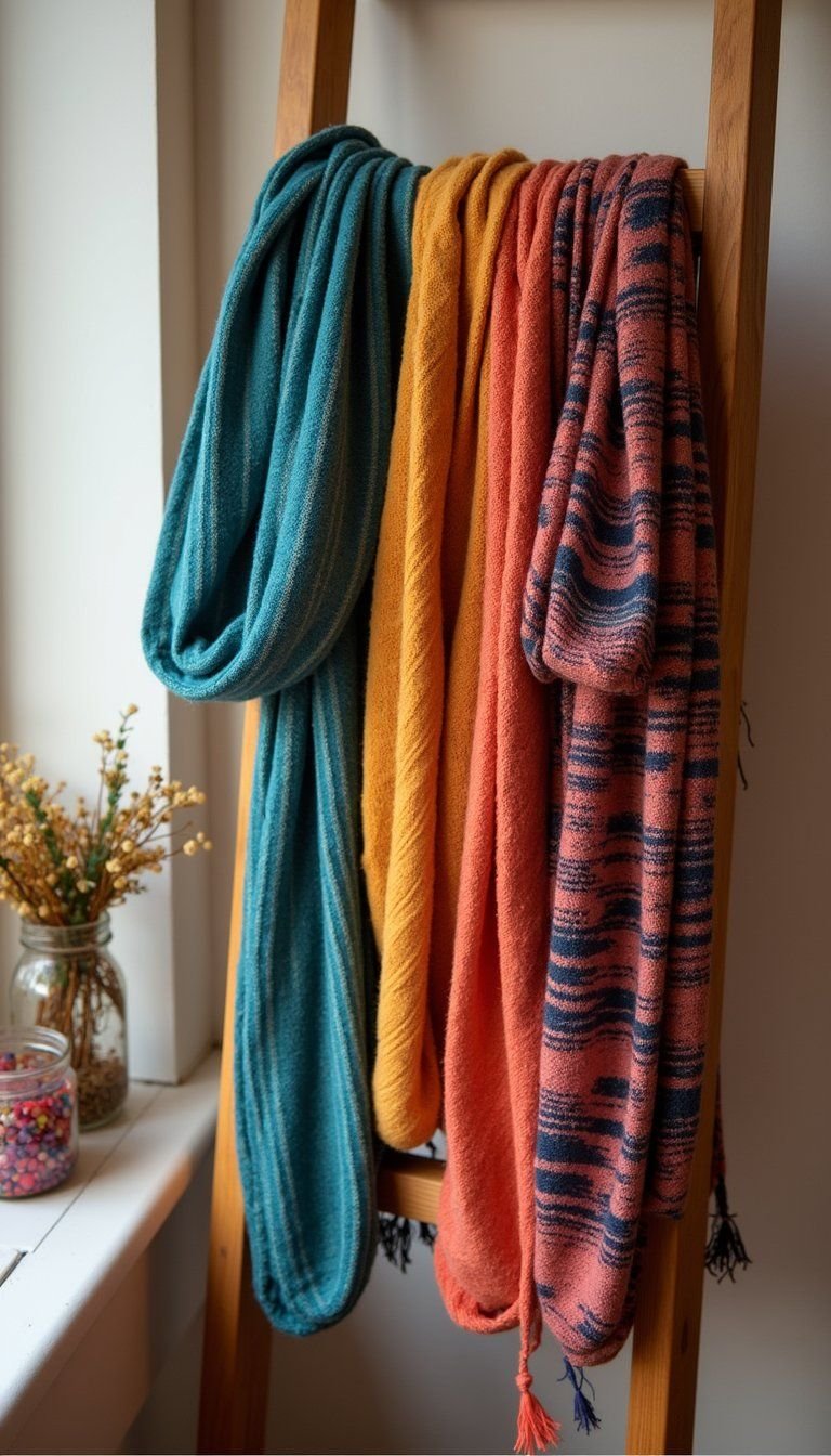 Serape-Inspired Infinity Scarves For Guest Favors
