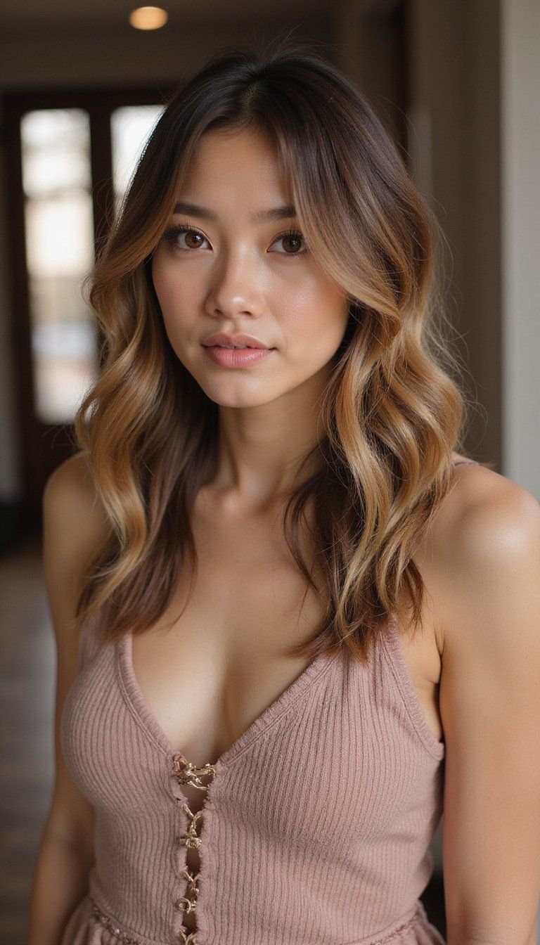 Layered Shag Pinned Back With Oversized Claw