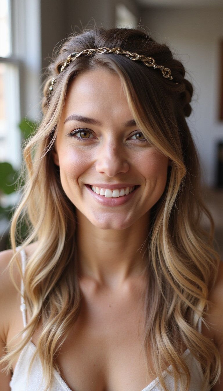 Twisted Crown Half Up With Decorative Clip