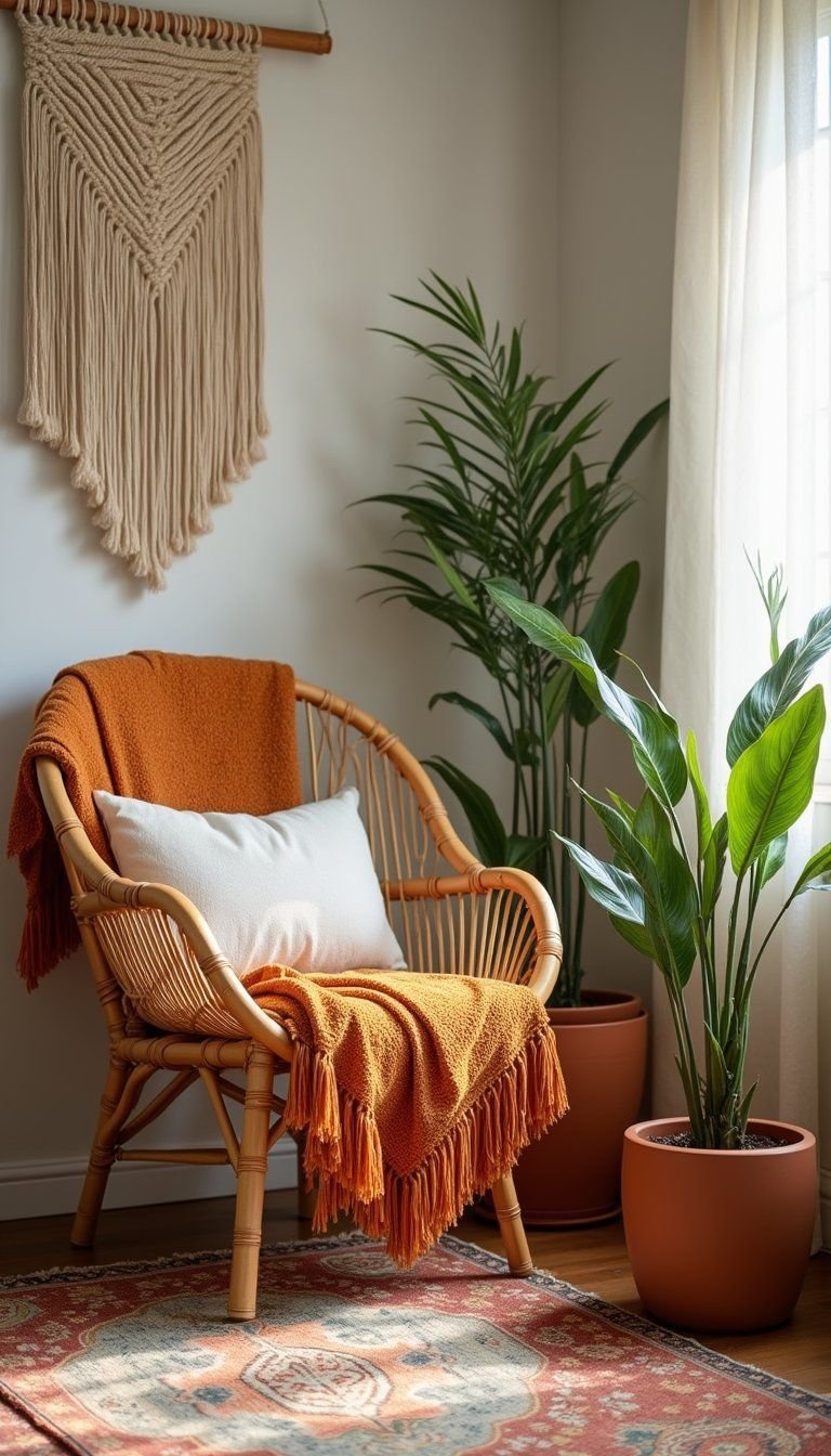 Boho Macramé Nook With Trailing Plants