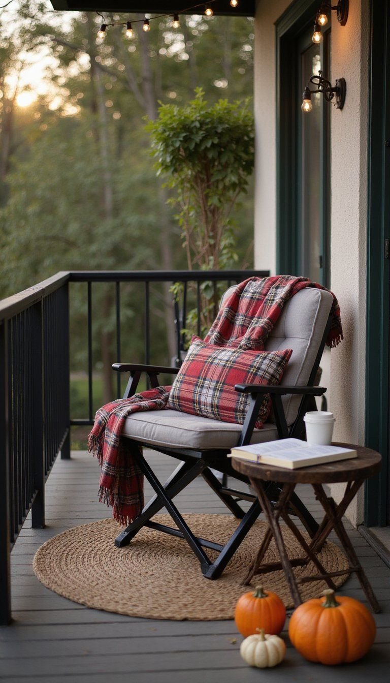 Small Balcony Nook With Foldable Bistro Set