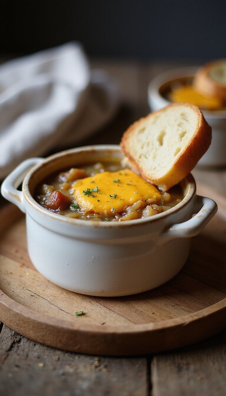 Classic French Onion Soup With Gruyère Crust