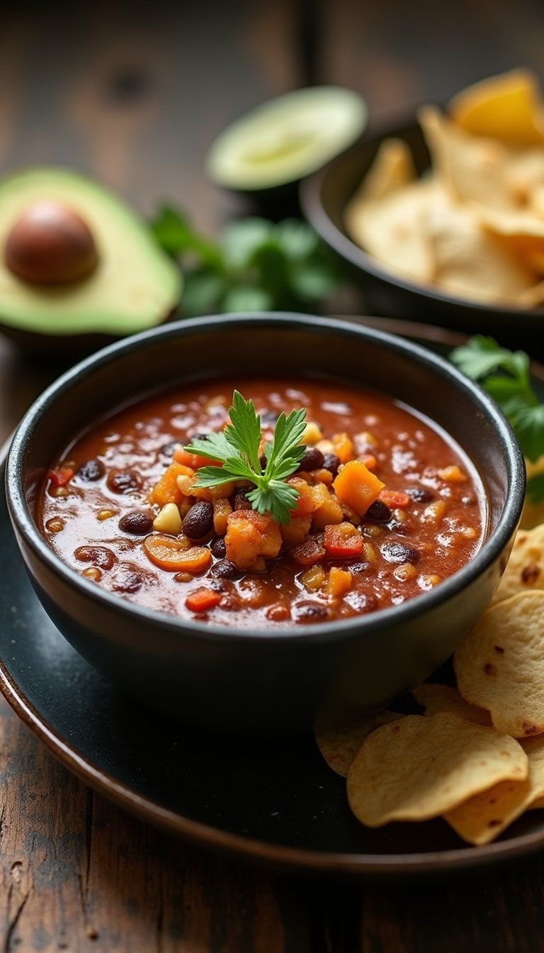 Smoky Black Bean And Roasted Pepper Chowder