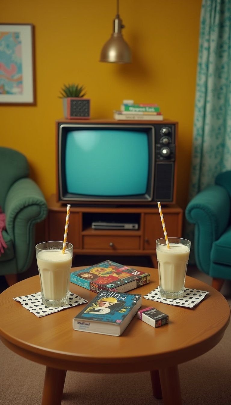 Retro VHS Night With Vintage Snacks And Decor