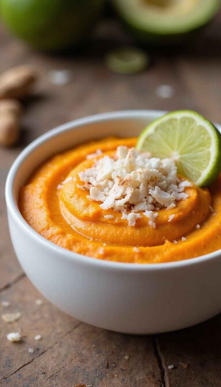 Carrot Ginger Purée With Orange And Coconut