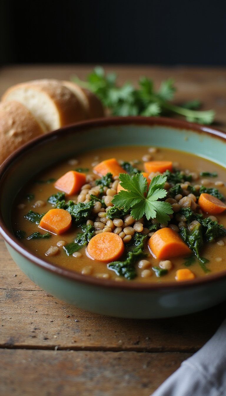 Hearty Lentil And Kale Winter Stew-Soup